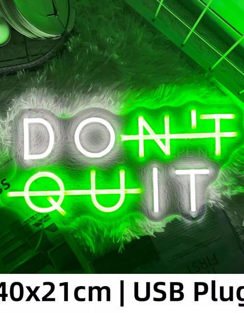 Load image into Gallery viewer, Neon Sign DON'T QUIT DO IT Neon Led Sign Inspirational Quote Game Room Bedroom Decor Wall Art Motivate Neon Light Gym Classroom
