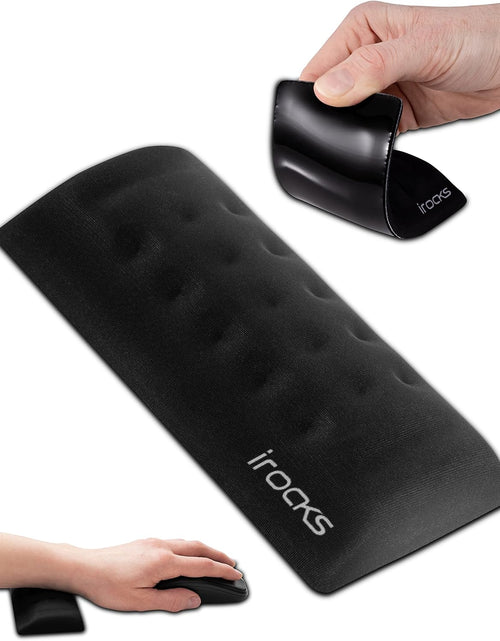 Load image into Gallery viewer, Memory Foam Mouse Wrist Rest - Pain-Reducing Wrist Rest for Mouse - Non-Slip Rubber Base Wrist Rest - Cooling Mouse Wrist Support for Long Hours of Work, Studying, Gaming (Black)
