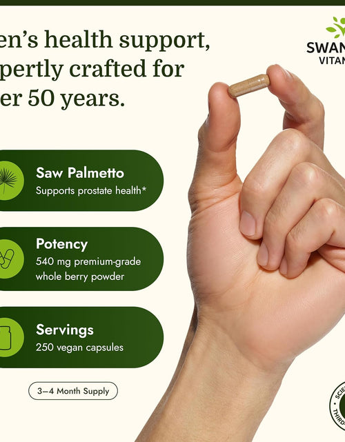 Load image into Gallery viewer, Saw Palmetto - Herbal Supplement Promoting Male Prostate Health Support - Natural Hair Supplement &amp; Urinary Health Support - 540 Mg 250 Capsules

