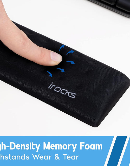Load image into Gallery viewer, Memory Foam Mouse Wrist Rest - Pain-Reducing Wrist Rest for Mouse - Non-Slip Rubber Base Wrist Rest - Cooling Mouse Wrist Support for Long Hours of Work, Studying, Gaming (Black)
