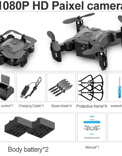 Load image into Gallery viewer, New Mini Drone V2 4K 1080P HD Camera Wifi Fpv Air Pressure Altitude Hold Foldable Quadcopter RC Drone Kid Toy Gift
