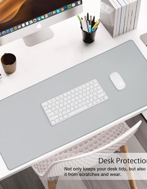 Load image into Gallery viewer, Waterproof Large Gaming Mouse Pad with Durable Stitched Edges，Non-Slip Rubber Base, Mouse Mat Desk Pad for Home Office Gaming, 35.4”X15.7”X0.12”, Gray
