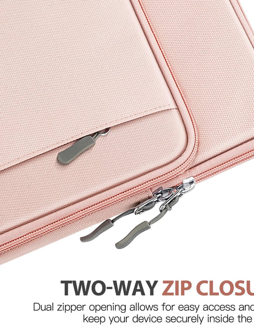 Load image into Gallery viewer, 13.3-14 Inch Laptop Sleeve Case Carrying Bag with Pockets for Surface Pro 9/8/X, Macbook Air 2022-2018, Macbook Pro M2 14" /13" M2/M1 Pro/M1 Max 14.2 2023-2021, Galaxy Tab S9+/S8+ 12.4",Pink
