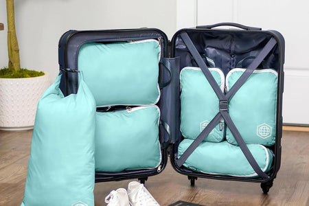 Compression Packing Cubes Set for Travel - Lightweight, Durable Clothes Organizer for Carry-On Luggage and Suitcases by