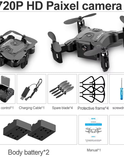 Load image into Gallery viewer, New Mini Drone V2 4K 1080P HD Camera Wifi Fpv Air Pressure Altitude Hold Foldable Quadcopter RC Drone Kid Toy Gift
