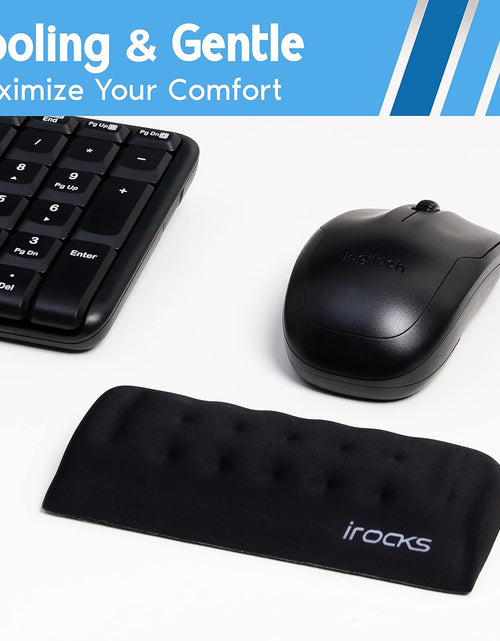 Load image into Gallery viewer, Memory Foam Mouse Wrist Rest - Pain-Reducing Wrist Rest for Mouse - Non-Slip Rubber Base Wrist Rest - Cooling Mouse Wrist Support for Long Hours of Work, Studying, Gaming (Black)
