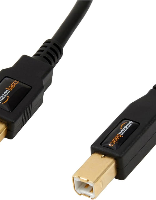 Load image into Gallery viewer, USB 2.0 Printer Cable - A-Male to B-Male Cord - 6 Feet (1.8 Meters), Black
