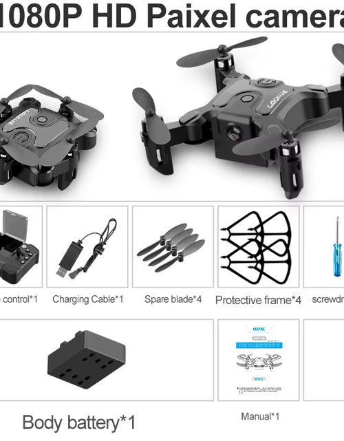 Load image into Gallery viewer, New Mini Drone V2 4K 1080P HD Camera Wifi Fpv Air Pressure Altitude Hold Foldable Quadcopter RC Drone Kid Toy Gift
