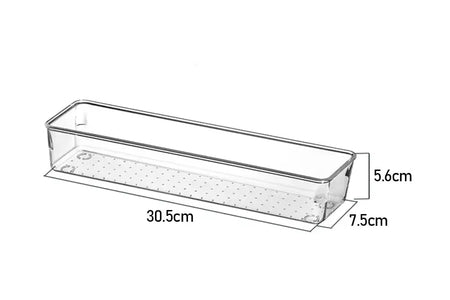 ClearNest Organizer – Transparent Anti-Scratch Drawer Storage Box for Cosmetics, Office & Home