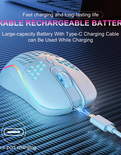 Em Load Mouse 2.4G Wireless Mouse with RGB Backlit 6-Button 3-Speed DPI Type C Recha ...