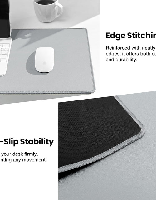 Load image into Gallery viewer, Waterproof Large Gaming Mouse Pad with Durable Stitched Edges，Non-Slip Rubber Base, Mouse Mat Desk Pad for Home Office Gaming, 35.4”X15.7”X0.12”, Gray
